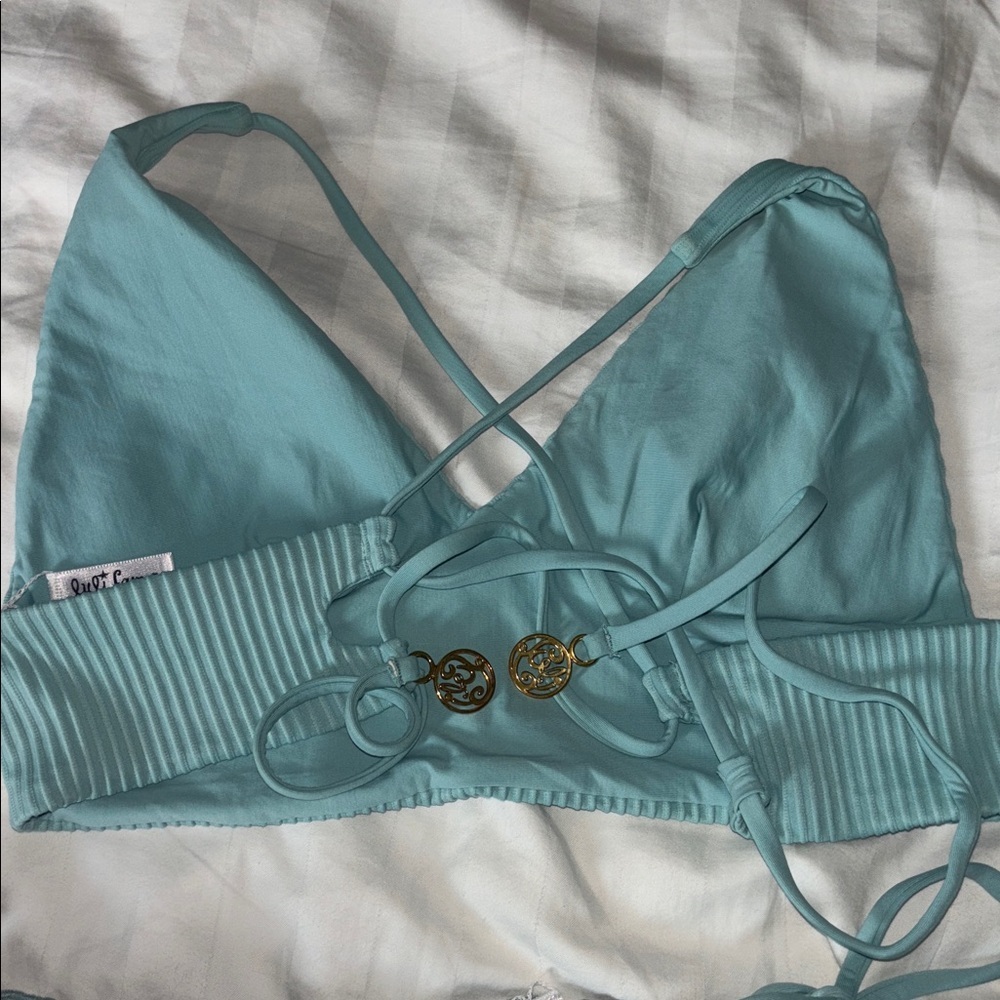 Luli Fama blue Ribbed Bikini Set XS - Picture 3 of 7